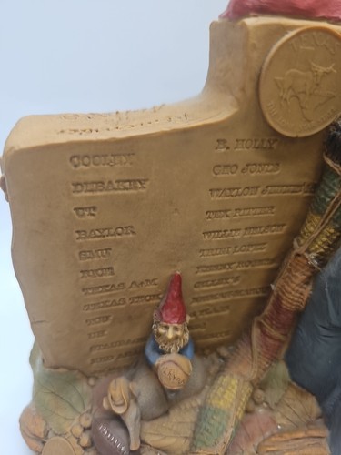 Tom Clark Signed Gnome Figurine Texas 1997 Remember the Alamo Cowboy 2061 TX - Picture 8 of 14
