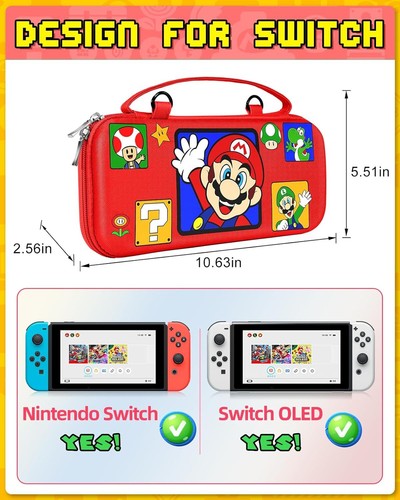 For Nintendo Switch Switch OLED Cute Carrying Case Travel Carry Cases for Teen - Picture 2 of 6