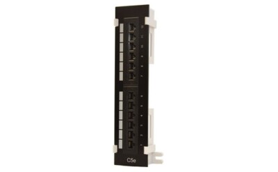 Dolphin Components DC-PP5e-12HB 12-Ports Cat-5E With 89D Bracket Patch Panel