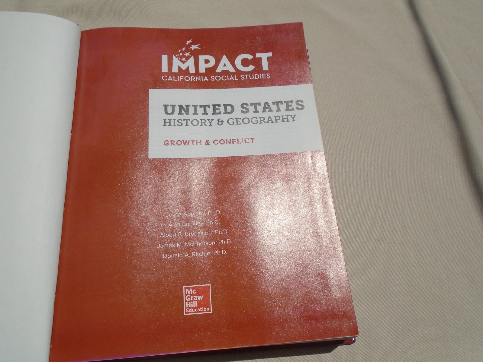 Impact California Social Studies United States History Grade 8 by