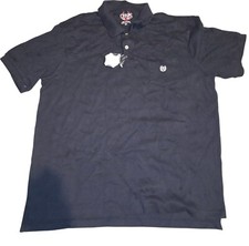 New Medium Men's Chaps Natural Strectch Polo Shirt XL Navy Blue/black NWT