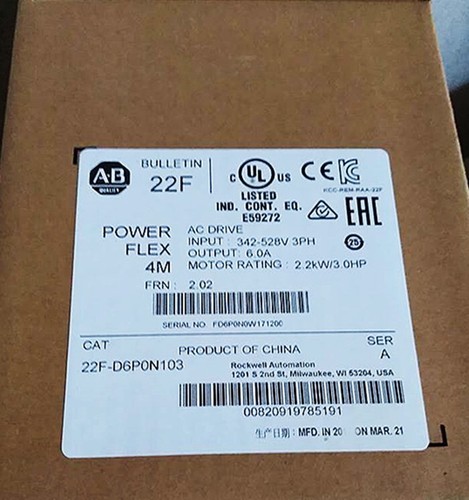22F-D6P0N103 AB PowerFlex 4M2.2 kW 3 HP AC Drive 22F-D6P0N103 Fast Ship 1pcs - Picture 1 of 1