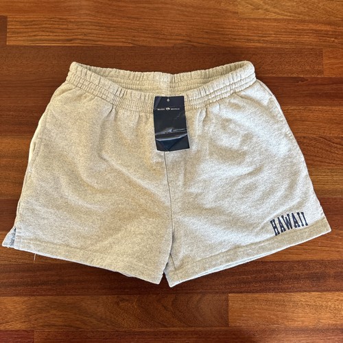 NEW NWT Brandy Melville John Galt HAWAII Light Grey Rosa Terry Sweat Shorts S/M