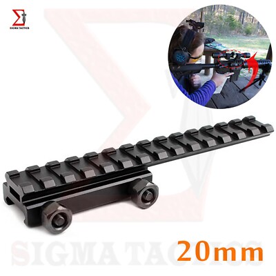 Extend Low Riser Base Flat Top 20 mm Picatinny Weaver Rail Mount for Rifle Scope
