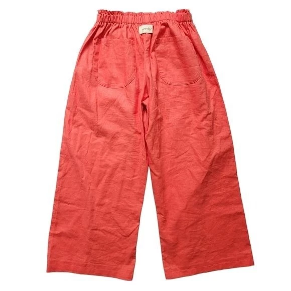 Pantalones cortos de mezcla de lino de pierna ancha de coral Persnickety para niñas 10 Foto 2 de 4