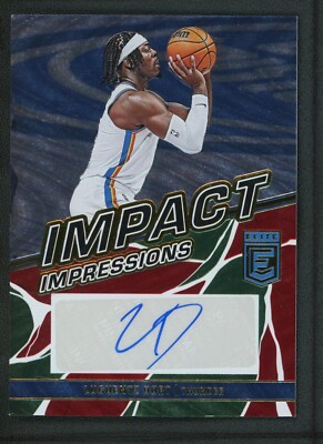 Carte Jalen Green 2022-23 Donruss Elite #II-JGR Impact Impressions Auto /49 - Houston Rockets