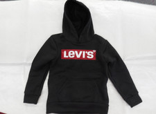Boys Black Levi's Logo Hoodie Sizes Small - Large