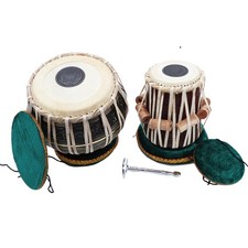 Tabla Drum Set - Black Brass Bayan Tabla Drum Set -  Indian Musical Instrument