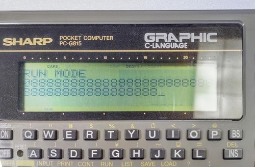 Sharp PC-G815 Pocket Computer C-Language Graphing Calc Japan getestet Vintage - Bild 3 von 5
