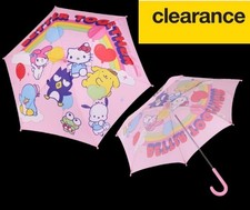 Hello Kitty and Friends 6-Panel Stick Umbrella with Auto Open Button color PINK