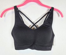 Victorias Secret PINK Medium Support Seamless Air Strappy Sports Bra S/P Blk NWT