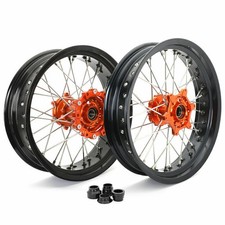 17"x3.5/5.0 Supermoto Radsatz Felgen Nabe Flansch für KTM 690 Enduro R 2008-2021