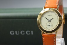 [Exc+5] Gucci 3000.2.M With Box Ivory Dial Men's Watch From Japan