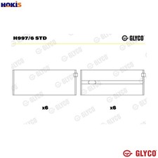 CRANKSHAFT BEARING H997/6 STD STD FOR OM602.911/912/930/931/961/962/939 2.5L