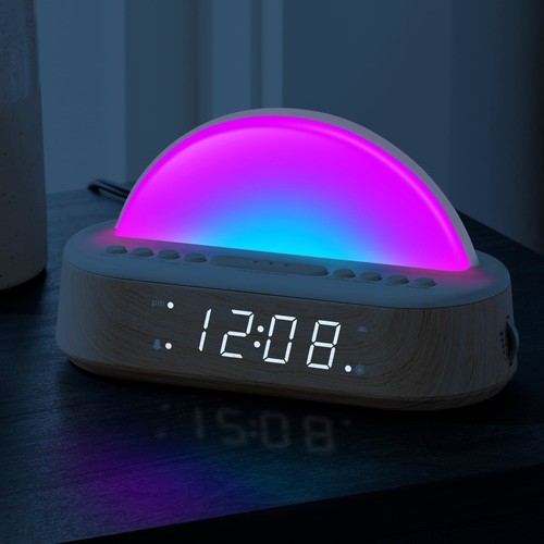 Better Homes & Gardens Sunrise Digital Alarm Clock w/Tranquil Sleep Sounds & - Picture 2 of 3