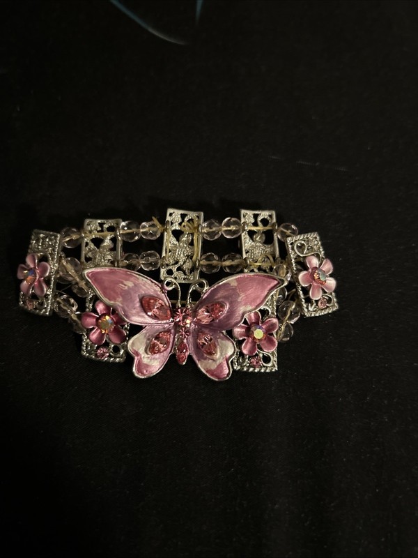 vintage estate butterfly stretch bracelet
