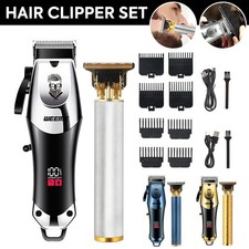 Man Hair Clipper Beard Trimmer Set Hair Cutting Machine Cordless Razor Shaver US