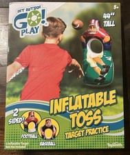 Toysmith Inflatable Toss Target Practice Baseball Football 2 Sided 44 Tall NEW