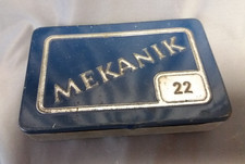 alte Blechdose Nr. 22 f&uuml;r MEKANIK Metallbaukasten  gepr&auml;gt blau