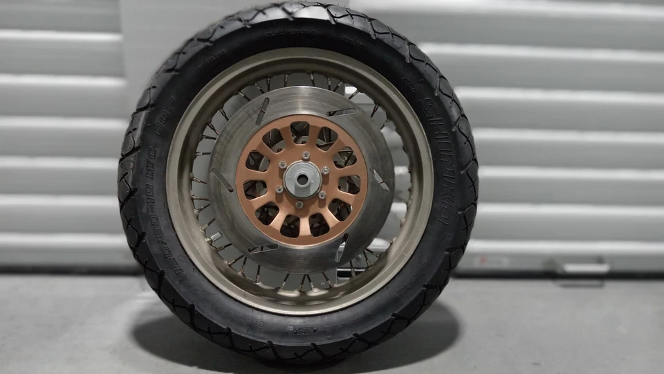 YAMAHA XS650 FRONT WHEEL  36 SPOKES  CUSTOM POWDERCOAT NEW SHINKO TIRE BOBBER - Image 2 of 4