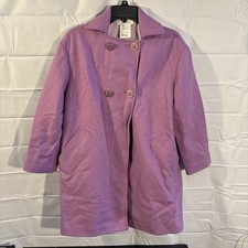 Versace Collection Double Breasted Coat Virgin Wool Women’s Size 40 Purple 