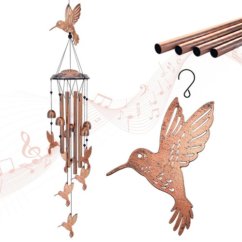 Hummingbird Wind Chimes Outdoor Hummingbird Gifts for Women/Men/Mom/Grandma B...