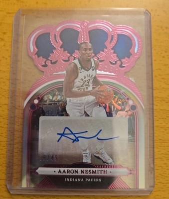 2022-23 Panini Crown Royale Aaron Nesmith Auto /49 #CA-ANS Indiana Pacers Pink