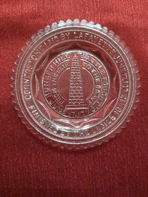 VINTAGE Bunker Hill Battle Monument 1841 Cup Plate Coaster