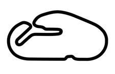 Daytona Int’l SpeedWay Track Road Course Race Outline Motorcycle Vinyl Decal