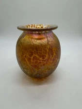 Robert Eickholt 1992 Signed Iridescent Art Glass Vase