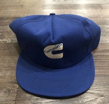 Vtg Cummins Blue Snapback Hat Cap One Size Made in USA