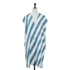 Mina Perhonen Coat White Blue Size: 36 S  21 Spring Summer 60  Used BEEG-0