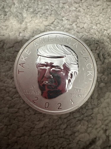 Unique Reverse Proof 1oz .999 Pure Silver 2024 Trump And Biden Round