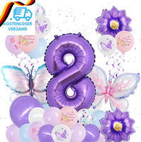 Schmetterling Deko Geburtstag MäDchen 8. Jahre - 31 StüCk Geburtstagsdeko Luftba