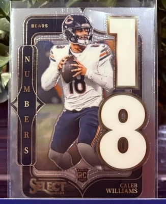 Panini 2024 Select Numbers Caleb Williams Rookie #18 Chicago Bears RC Ice Man QB