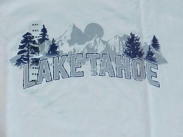 LAKE TAHOE SHORT SLEEVE UNI-SEX   T-SHIRT   2XL  WHITE   GR8 GIFT!  NEW!