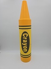 VINTAGE 28  Yellow Crayon Coin Bank Piggy Bank Handi Craft Company with Stopper