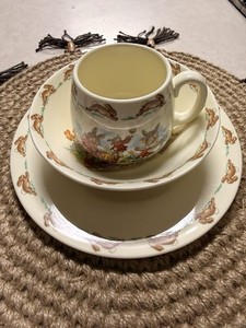 Royal Doulton "BUNNYKINS" 3 Piece Children's Set, English Fine Bone China ~ EUC