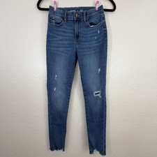 OLD NAVY 360 Stretch High Rise Rockstar Dark Blue Jean Jegging, Girls 12