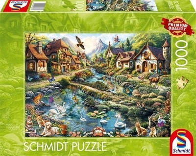 Schmidt Spiele Puzzle Dörfchen am Waldesrand 1000 Teile