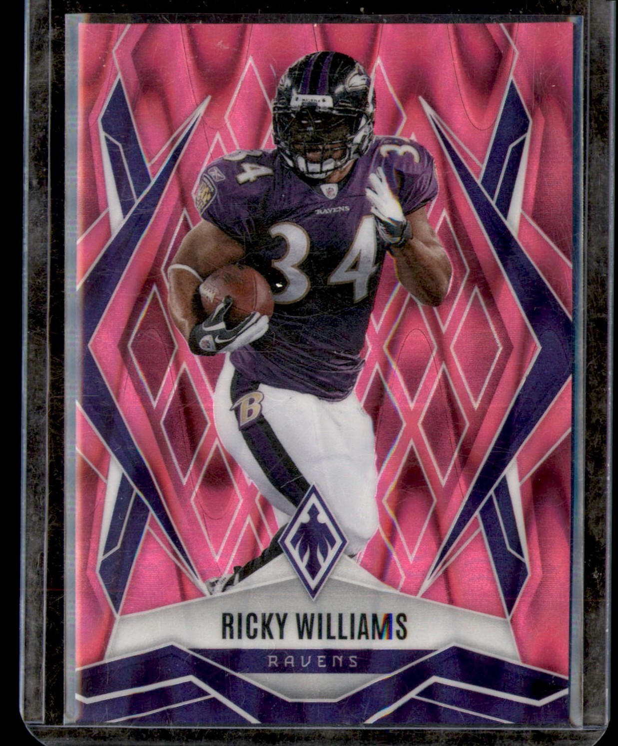 2025 Panini Phoenix - Ricky Williams #81 Pink Seismic /75 Baltimore Ravens