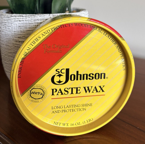 S.C. Johnson Paste Wax 16 oz Original Formula Over 95% Remaining, Fresh, not dry