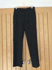 Men's Smart Black Work Trousers Waist 30 Regular Length Very Good Condition