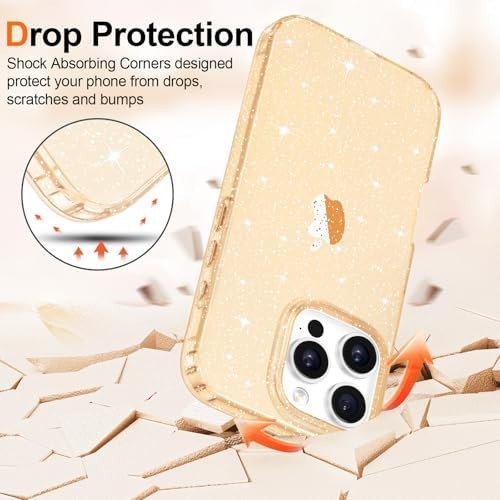 Custodia per iPhone 16 Plus Glitter, Trasparente Glitter Scintillante Lucido Bling Sparkle Carina - Foto 4 di 7
