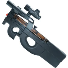 Airsoft AEG Electric Rifle, D90H Battery Powered W/ Safety Mask & 5000 BBs .12G