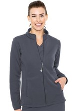 Med Couture Women's Scrub Performance Fleece Jacket MC8684 PWTR Pewter Free Ship