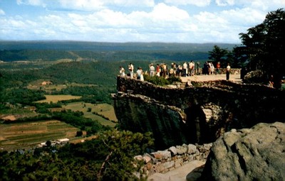 Lover's Leap at Rock City, Lookout Mountain, 1955 Postcard