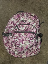 Trans by Jansport Gray Coral Backpack Bookbag Travel School pink