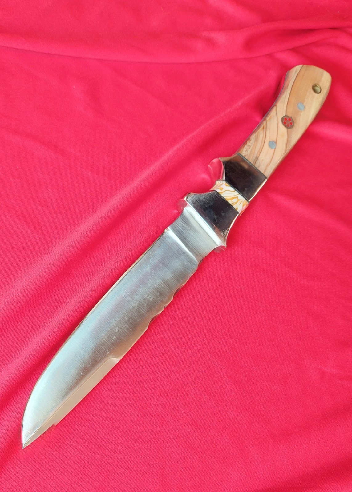 12" CFK-iPak Thick Full TANG D2 Steel, Finger Groove Laynard Hole Leather Sheath