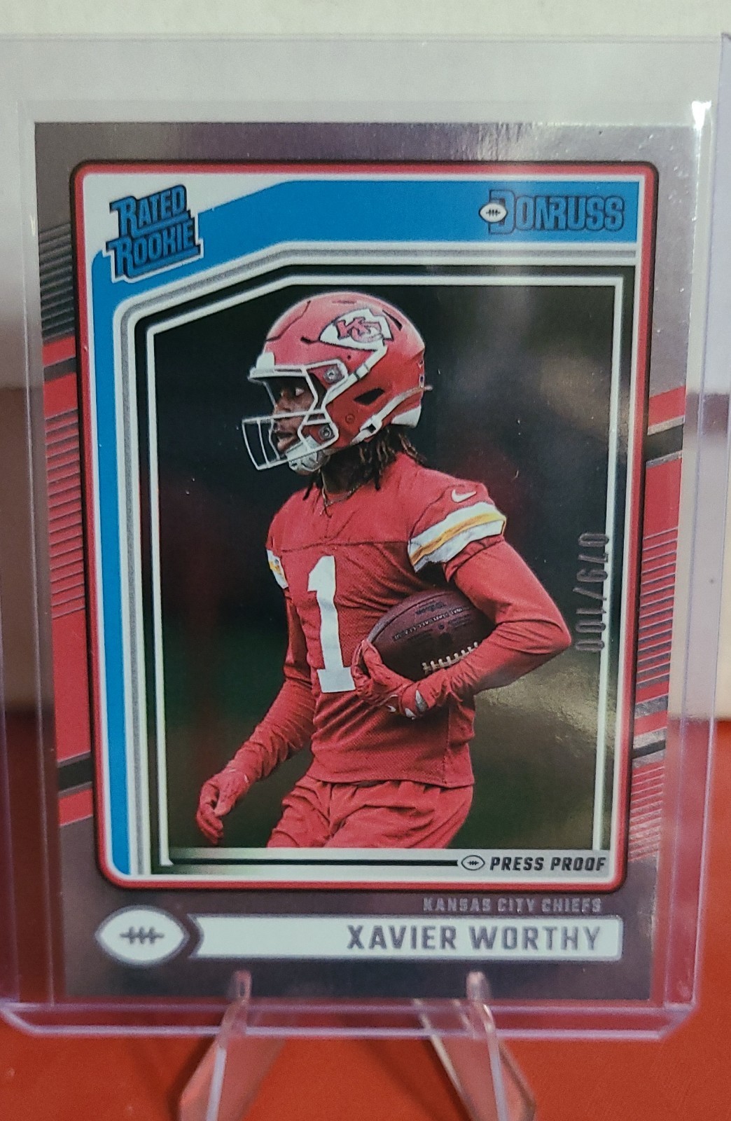 2024 Panini Donruss - Rated Rookie Xavier Worthy #398 Press Proof Silver /100